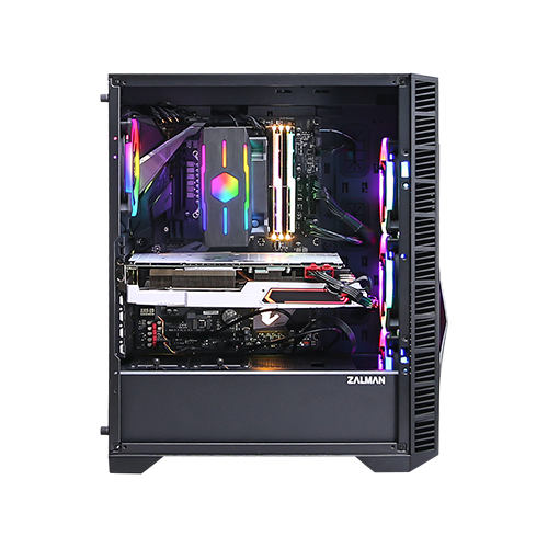 ქეისი - Zalman Z3 Iceberg Black - 2x120 Fan RGB