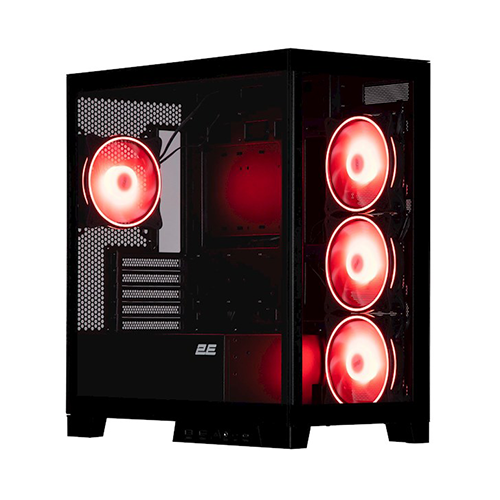 ქეისი + პულტი - 2E Gaming Fantom GK701 Black - 4x120 Fan ARGB