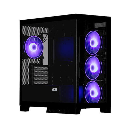 ქეისი + პულტი - 2E Gaming Fantom GK701 Black - 4x120 Fan ARGB
