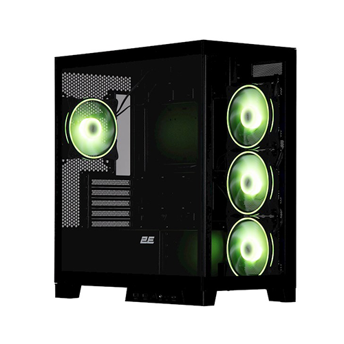 ქეისი + პულტი - 2E Gaming Fantom GK701 Black - 4x120 Fan ARGB