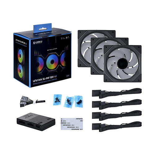 ქეისის გაგრილება - Lian Li SL-INF - 3x120 Fan ARGB Black