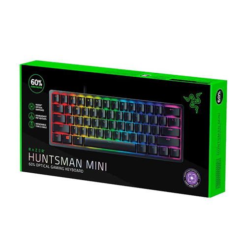 მექანიკური კლავიატურა - Razer Huntsman Mini Purple Switch USB RU RGB Black