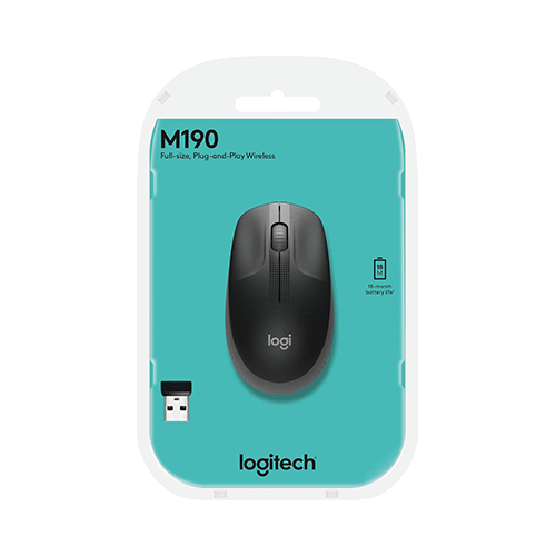 უკაბელო მაუსი - Logitech M190 Charcoal WL