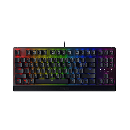 მექანიკური კლავიატურა - Razer BlackWidow V3 TKL Green Switch USB RU RGB Black