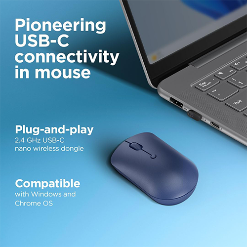 უკაბელო მაუსი - Lenovo 540 Type-C Compact Abyss Blue WL