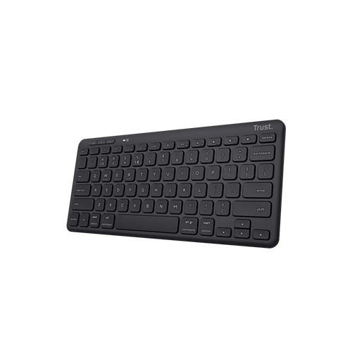 უკაბელო ტენვადი კლავიატურა - Trust Lyra Compact Black Rechargeable WL BT