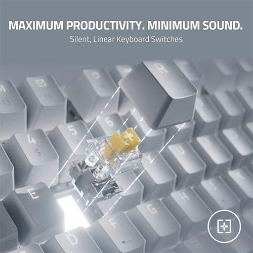 უკაბელო ტენვადი მექანიკური კლავიატურა - Razer Pro Type Ultra White Rechargable WL BT