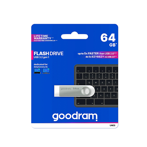 ფლეშ მეხსიერება - Goodram UNO3-0640S0R11 64 GB