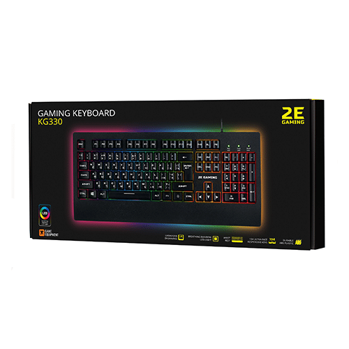 კლავიატურა - 2E Gaming KG330 LED USB Black