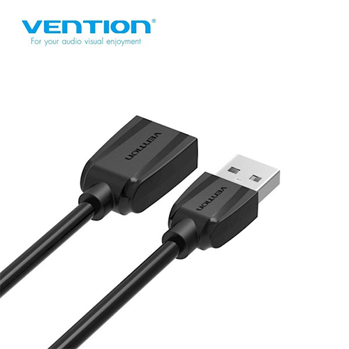 USB დამაგრძელებელი - Vention USB 2.0 A Male To A Female Extension Cable Black 5მ