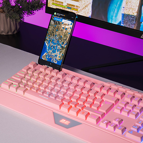 კლავიატურა - 2E Gaming KG315 RGB Pink
