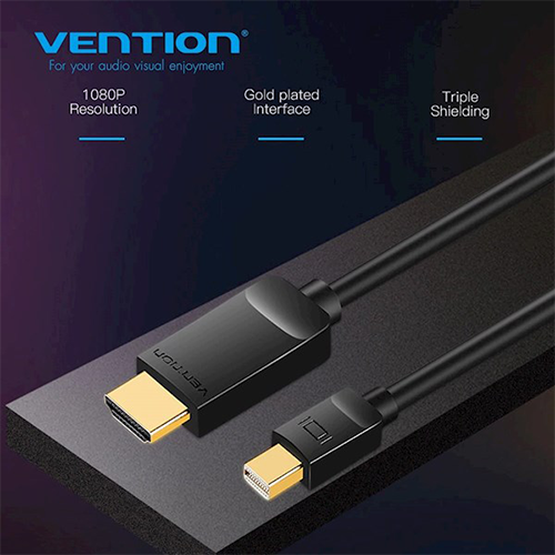 გადამყვანი კაბელი - Vention Mini Display To HDMI Black 2მ