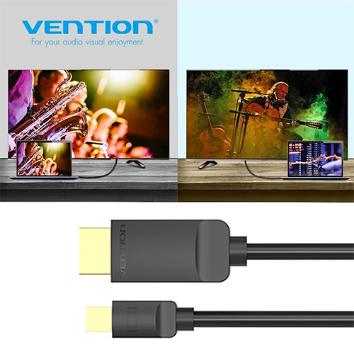 გადამყვანი კაბელი - Vention Mini Display To HDMI Black 2მ