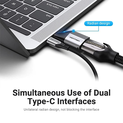 გადამყვანი - Type-C To HDMI Gray Alloy Type Vention