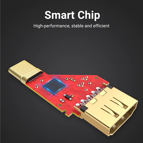 გადამყვანი - Type-C To HDMI Gray Alloy Type Vention