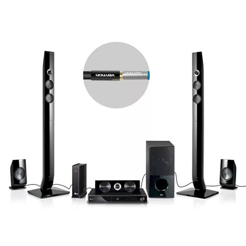 Aux დამაგრძელებელი კაბელი - Vention Cotton Braided Black Metal Type 3m