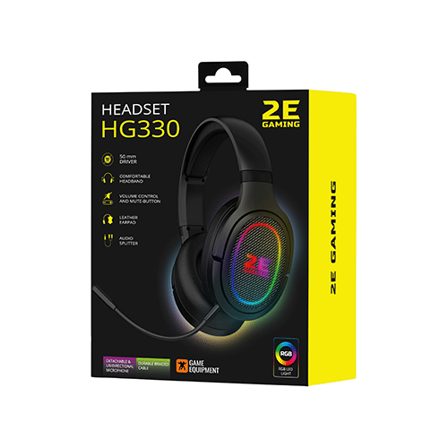 ყურსასმენი - 2E Gaming HG330 RGB 3.5mm Black