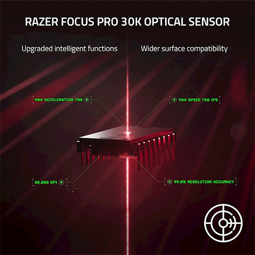 უკაბელო ტენვადი Bluetooth მაუსი - Razer Deathadder V3 Pro Black Rechargeable WL BT