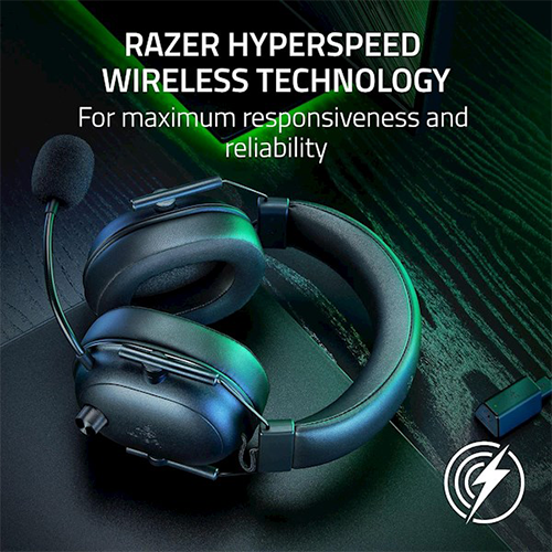 უკაბელო Bluetooth ყურსასმენი - Razer BlackShark V2 HyperSpeed Black WL BT