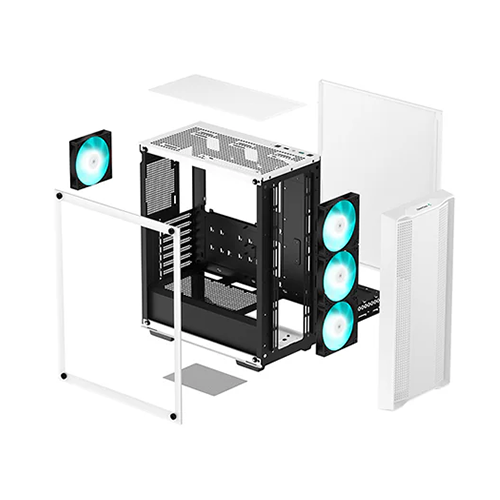 ქეისი - Deep Cool CC560 WH V2 White - 4x120 Fan LED