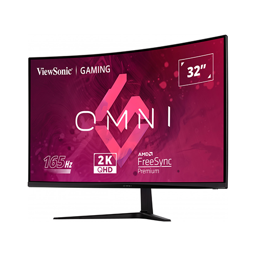 რკალური მონიტორი - ViewSonic Omni VX3218C - 32 Inch / 2K / VA / 165 Hz / 1 Ms