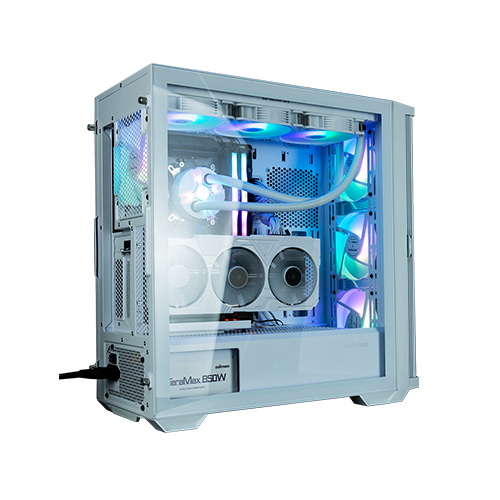 ქეისი - Zalman Z10 Duo White - 4x120 Fan ARGB