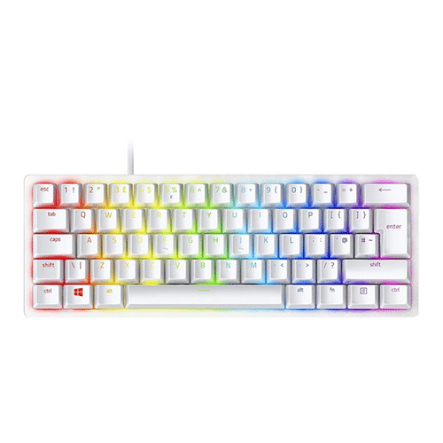 მექანიკური კლავიატურა - Razer Huntsman Mini Red Switch USB RU RGB Mercury White