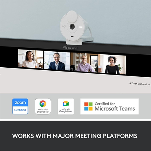 ვიდეოთვალი - Logitech Brio 300 Type-C White