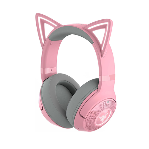 უკაბელო Bluetooth ყურსასმენი - Razer Kraken Kitty V2 Quartz Ed BT