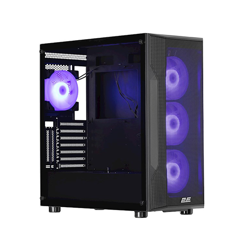 ქეისი + პულტი - 2E Gaming Splendor G4301 Black - 4x120 Fan ARGB