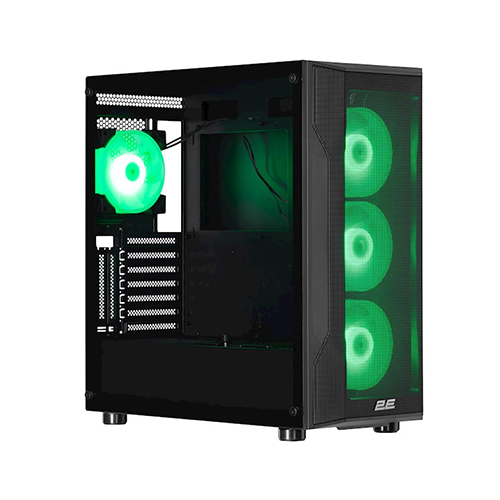 ქეისი + პულტი - 2E Gaming Splendor G4301 Black - 4x120 Fan ARGB