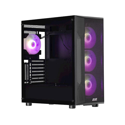 ქეისი + პულტი - 2E Gaming Splendor G4301 Black - 4x120 Fan ARGB