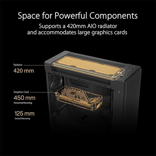 ქეისი - Asus Proart PA602 TG PWM - 2x200 Fan + 1x140 Fan