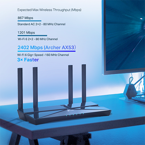 Wi-Fi როუტერი - TP-Link Archer AX53 AX3000 Dual Band Wi-Fi 6