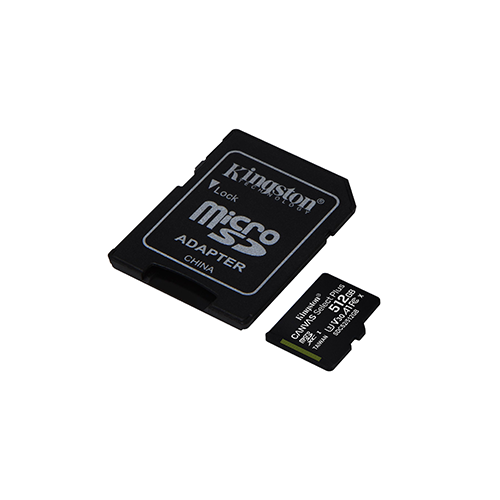 მეხსიერება - Micro SD Card Kington 512 GB + Adapter
