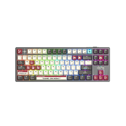 უკაბელო ტენვადი მექანიკური კლავიატურა - A4Tech Bloody WS87 Pixels Red Rechargable WL BT