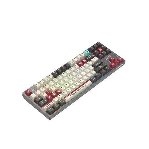 უკაბელო ტენვადი მექანიკური კლავიატურა - A4Tech Bloody WS87 Pixels Red Rechargable WL BT