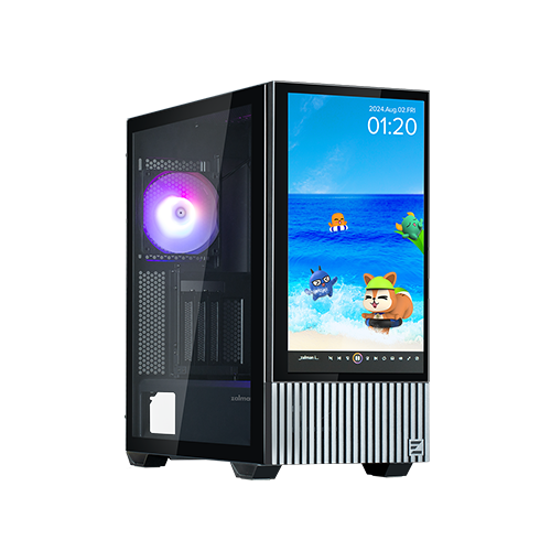 ქეისი - Zalman Z10 DS Black - 2x120 Fan + 1x120 Fan ARGB