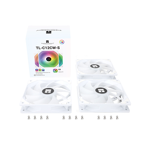 ქეისის გაგრილება - Thermal Right TL-C12CW-S - 3x120 Fan ARGB White