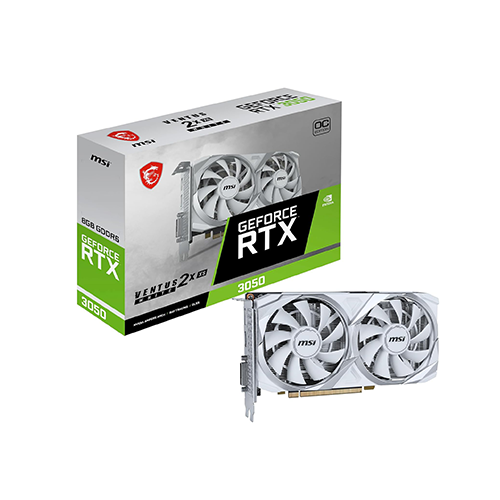 ვიდეობარათი - Msi Ventus 2X XS RTX 3050 8 GB White Oc