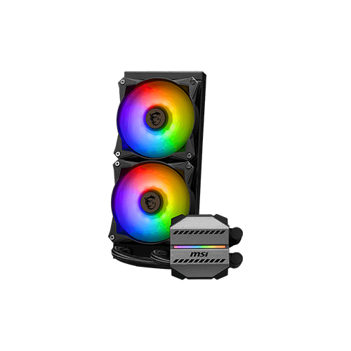 პროცესორის წყლის გაგრილება - Msi Mag Core Liquid M240 240 mm ARGB Black