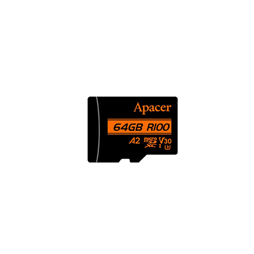 მეხსიერება - Micro SD Card Apacer V30 64 GB + Adapter
