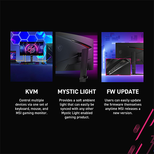 რკალური მონიტორი - Msi Mpg 275CQRXF - 27 Inch / 2K / VA / 240 Hz / 0.5 Ms