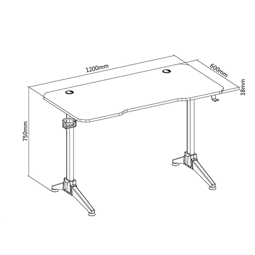 კომპიუტერის მაგიდა - 2E Gaming Otoroshi Black-Red