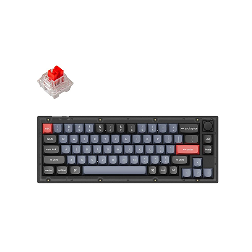 მექანიკური კლავიატურა - Keychron V2 K Pro Red Switch RGB Black Fros