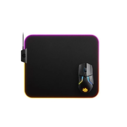 მაუსპადი - SteelSeries QcK Prism Cloth RGB M Black - 32x27 სმ