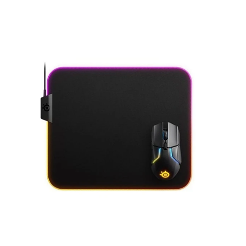 მაუსპადი - SteelSeries QcK Prism Cloth RGB M Black - 32x27 სმ
