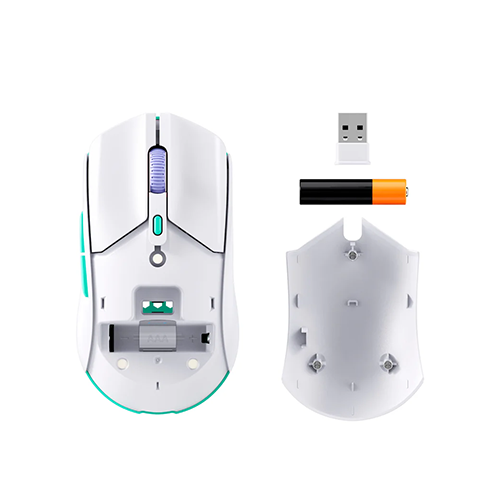 უკაბელო Bluetooth მაუსი - HyperX Pulsefire Haste 2 Core White WL BT