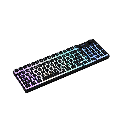 უკაბელო ტენვადი კლავიატურა - 2E Gaming KG390 Black Rechargeable WL BT