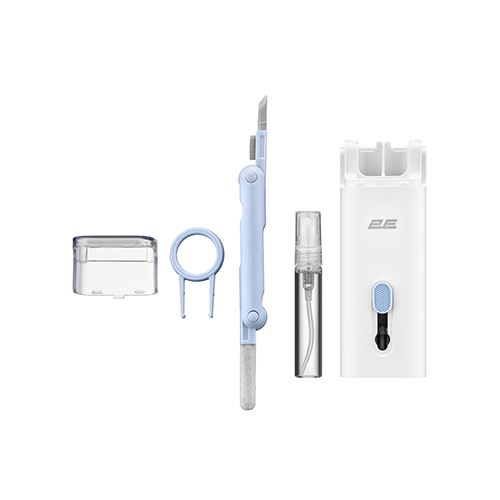 საწმენდი კომპლექტი - 2E Cleaning Kit 2E For Earbuds 7 in 1 White-Blue